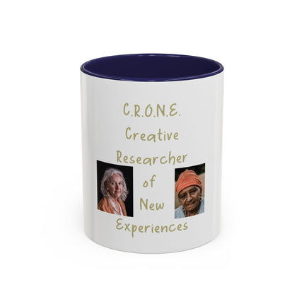 CRONE Coffee Mug – "Creative Researcher of New Experiences" Accent Ceramic Mug (11/15 oz)