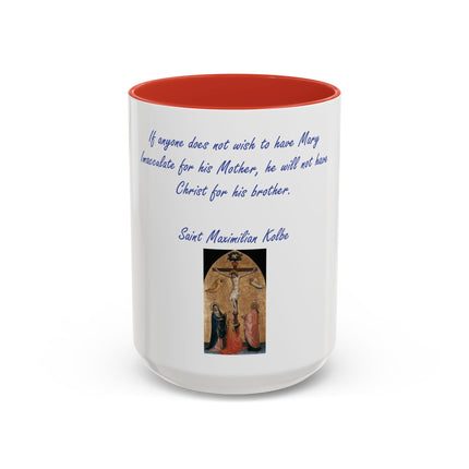 Religious Coffee Mug — Saint Maximilian Kolbe Quote & Sacred Image (11/15oz)