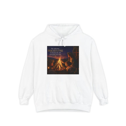 Campfire Night Hoodie — "We Welcome Brigid’s Fire" Celtic Bonfire Hoodie