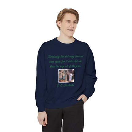 Chesterton Quote Sweatshirt – Resurrection Design – Unisex