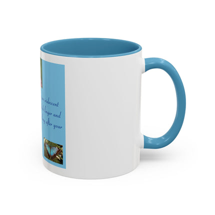 Butterfly Kindness Accent Coffee Mug — Rumi Inspirational Quote (11/15 oz)
