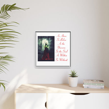 Framed Matte Canvas Art — "As Above So Below" Gothic Mystic Wall Print