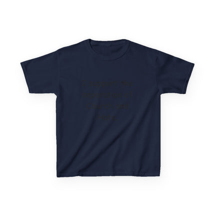 Kids Statement Tee – “Church and Hate” – Heavy Cotton Shirt