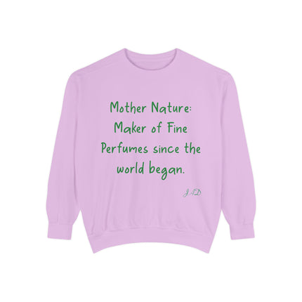 Eco-Friendly Mother Nature Sweatshirt - Unisex Garment-Dyed Apparel