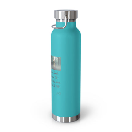 Inspirational Copper Vacuum Insulated Bottle - 22oz - Motivational Design for Adventurers