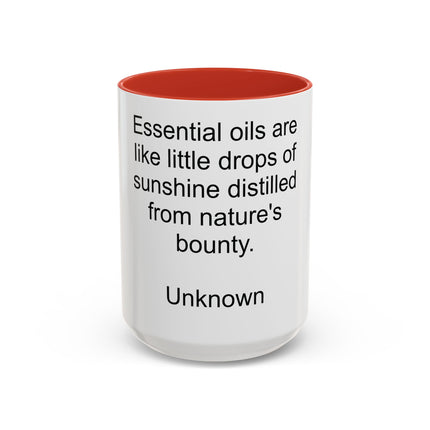 Essential Oils Quote Coffee Mug — “Essential oils are like little drops of sunshine...”