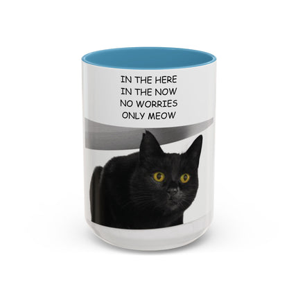 ‘Only Meow’ 15oz Accent Mug – Whimsical Cat Quote for Daily Calm