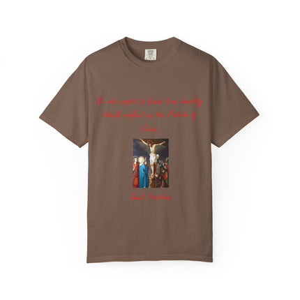 Unisex T-Shirt – “Reflect on the Passion of Jesus” Quote