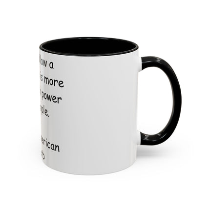 Native Proverb Accent Mug – 11oz Ceramic Cup on Power & Integrity