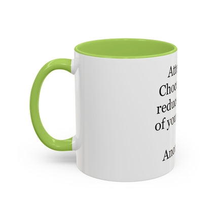 Coffee Mug - "Attention! Chocolate can reduce the size of your clothes." Funny Quote Accent Mug