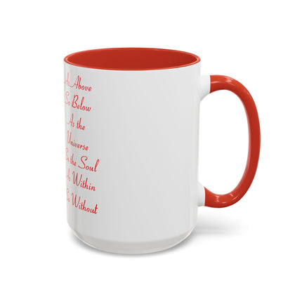 Mystical Accent Mug – “As Above So Below” Wiccan Design, 15oz