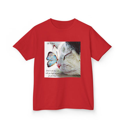 Butterfly Cat Kids Tee – Cute Graphic Shirt for Nature & Joy