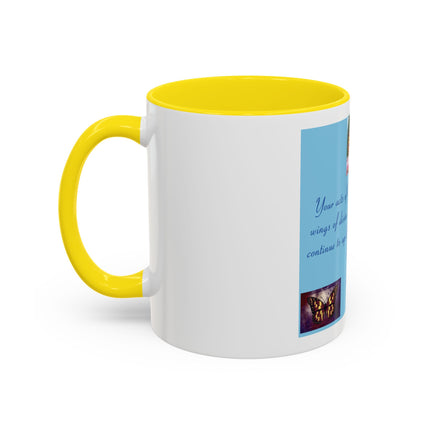 Butterfly Kindness Accent Coffee Mug — Rumi Inspirational Quote (11/15 oz)