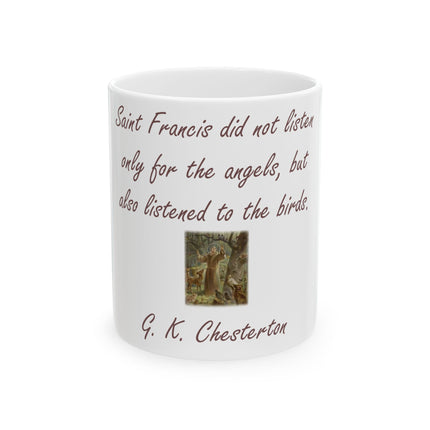 Inspirational Ceramic Mug – Saint Francis Tribute – 11oz