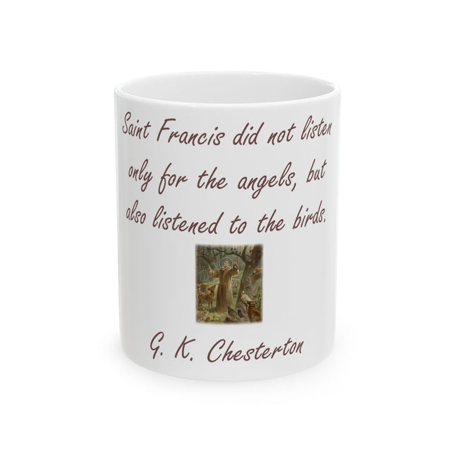 Inspirational Ceramic Mug – Saint Francis Tribute – 11oz