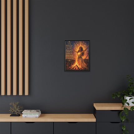 Beltane Fire Framed Canvas Print — Inspirational Pagan Wall Art