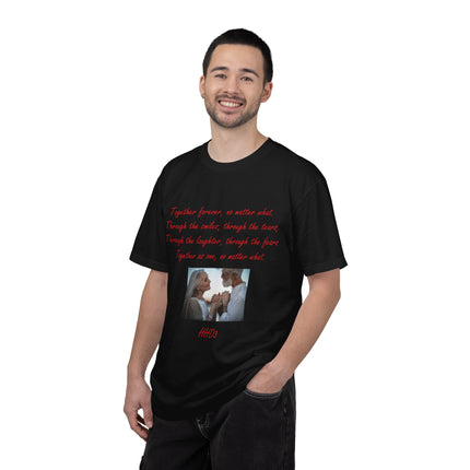 Romantic Photo Quote T-Shirt — "Together forever, no matter what" Couple Tee