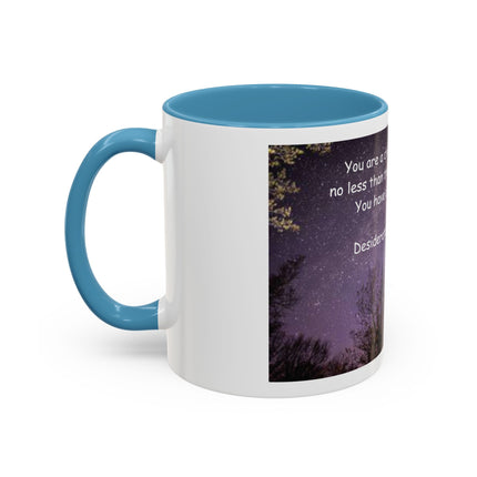 Inspirational Starry Night Coffee Mug — "You are a child of the universe" Quote