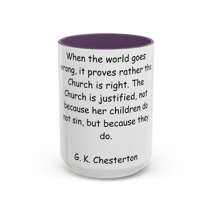 Inspirational Quote Coffee Mug - G.K. Chesterton - Cozy Reflection