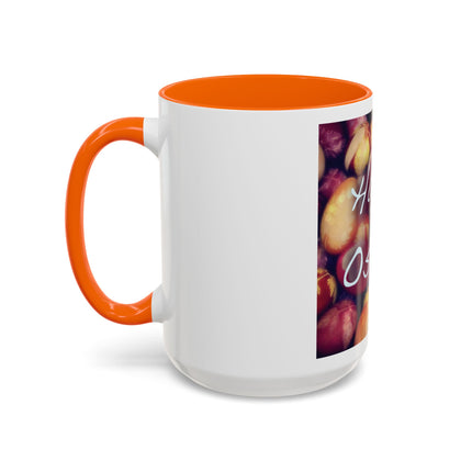 Ostara Coffee Mug – "Happy Ostara" Accent Easter Spring Floral Mug (11/15oz)