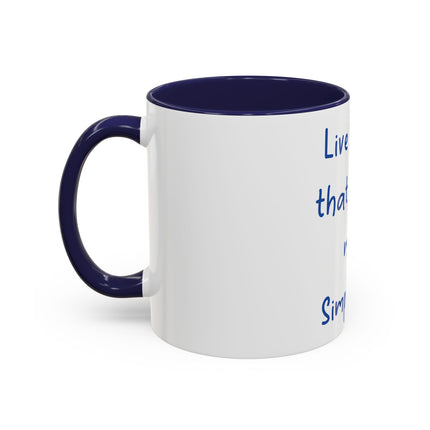 Live Simply Accent Mug – 11oz Ceramic Cup for Mindful Mornings