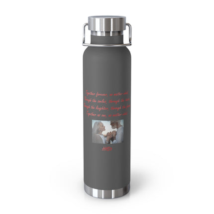 Copper Insulated Bottle – “Together Forever” – 22oz Drinkware