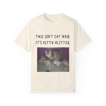 Kitty Glitter T-Shirt – Unisex Cat Lover Tee with Playful Quote