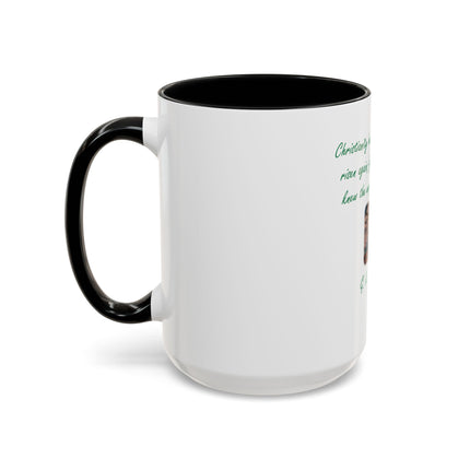 Christian Quote Coffee Mug — G. K. Chesterton 'Christianity Has Died Many Times' Accent Mug (11/15oz)