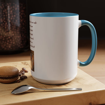 Owl Poem Accent Coffee Mug – Rustic Wildlife Quote Mug (11/15oz)