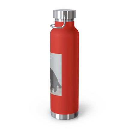 22oz Copper Vacuum Bottle — “An Endless Sleepover with Your Favorite Weirdo” Cat Hug Design