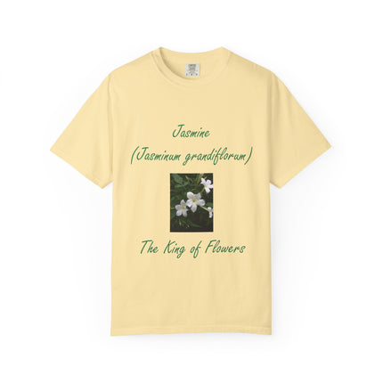 Jasmine Flower Unisex Garment-Dyed T-Shirt - The King of Flowers Design