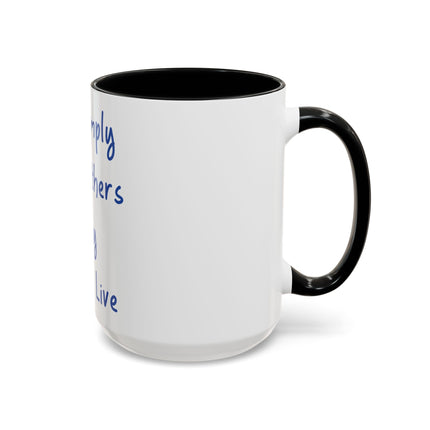 Live Simply Accent Mug – 15oz Ceramic Cup for Mindful Living