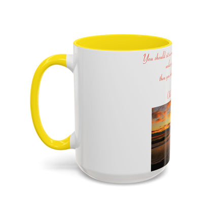 Zen Quote Accent Mug – 15oz Ceramic Cup for Mindful Mornings