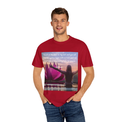 Inspirational Unisex Garment-Dyed T-shirt for Peace Lovers