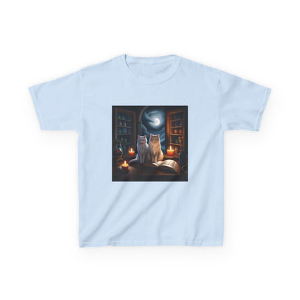 Mystical Cats Kids Tee – Heavy Cotton – Whimsical Animal Design