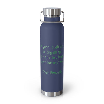 Copper Insulated Bottle – “Best Cures” Quote – 22oz Drinkware