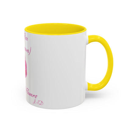 Damask Rose Accent Coffee Mug - The Queen of Flowers 11oz