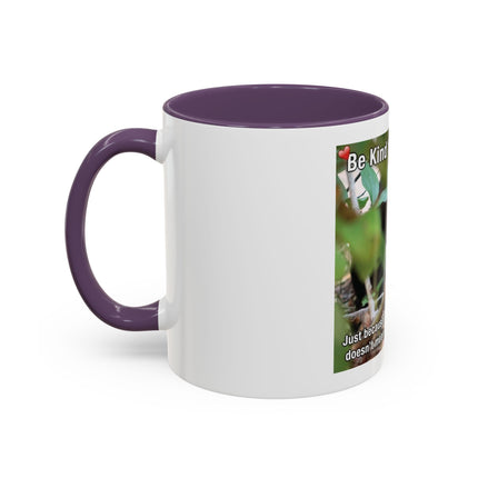 Be Kind to Feral Cats Accent Coffee Mug — Animal Rescue Cat Lover Gift (11/15oz)
