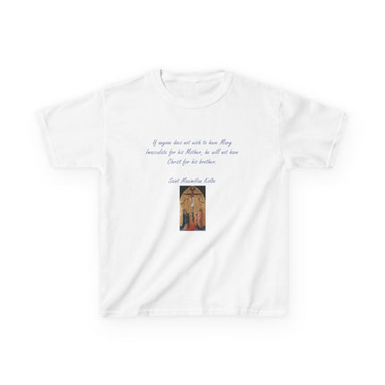 Saint Kolbe Kids Tee – Heavy Cotton Shirt for Faith & Family