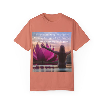 Inspirational Unisex Garment-Dyed T-shirt for Peace Lovers