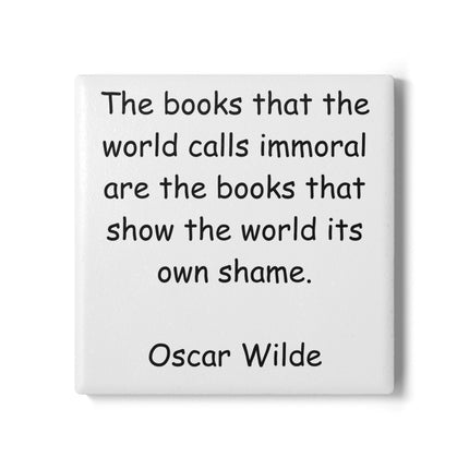 Inspirational Quote Ceramic Coaster – Oscar Wilde Literary Design