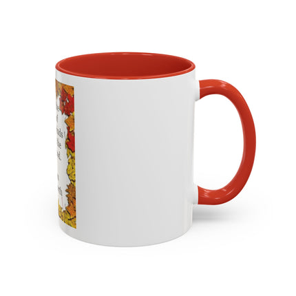 Autumn Leaves Quote Mug — William Wordsworth Fall Coffee Cup (11/15oz)