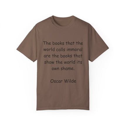 Oscar Wilde Quote Tee – “Books the World Calls Immoral” – Unisex Fit