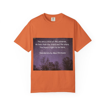 Unisex Inspirational T-Shirt - "You Are a Child of the Universe" Design