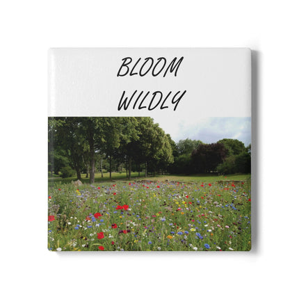 Bloom Wildly Ceramic Coaster - Floral Home Decor for Garden Lovers