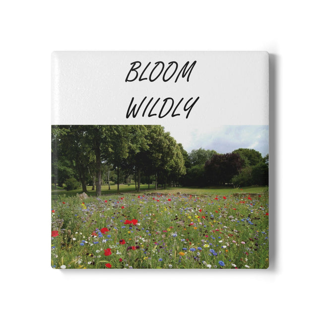 Bloom Wildly Ceramic Coaster - Floral Home Decor for Garden Lovers