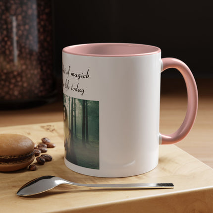 Magick Forest Accent Coffee Mug — "May a little bit of magick float into your life today"