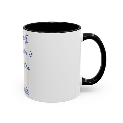Inspirational Accent Mug – Oscar Wilde Quote, 11oz Ceramic Gift