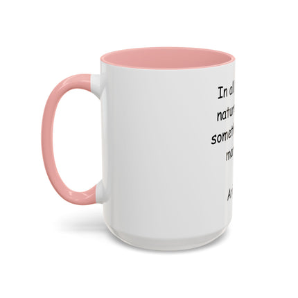 Aristotle Quote Accent Coffee Mug — “In All Things of Nature There Is Something of the Marvelous”