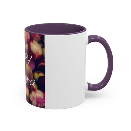 Ostara Accent Mug – 11oz Ceramic Cup with Colored Egg Design